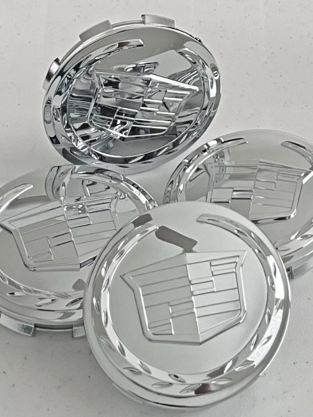 4 Cadillac Escalade 2007-13 Wheel Center Caps 83mm Chrome Logo 18 & 20" Wheels